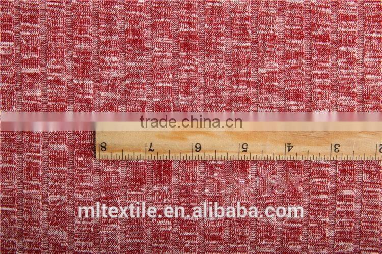 Heavy needle double color double yarn knitted fabric textile