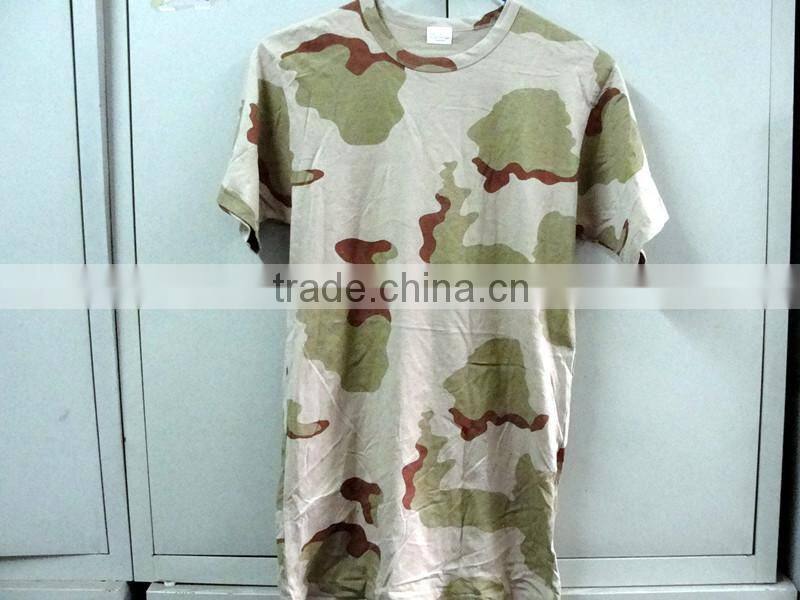 Military desert camouflage T shirt short sleeve