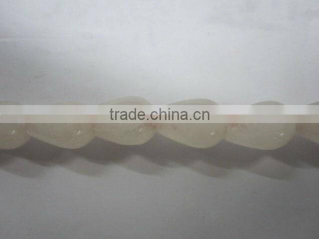 Natural gemstones rose quartz pear shape pendant