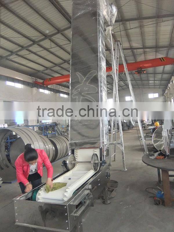 Fertilizer bead belt conveyor with silo