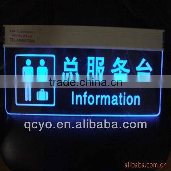 QCY laser engraving acrylic led sign