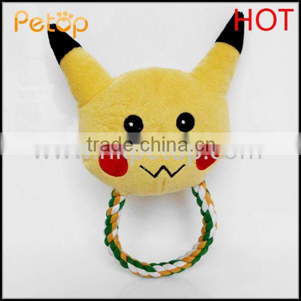 Animal Head Plush Dog Rope Toy