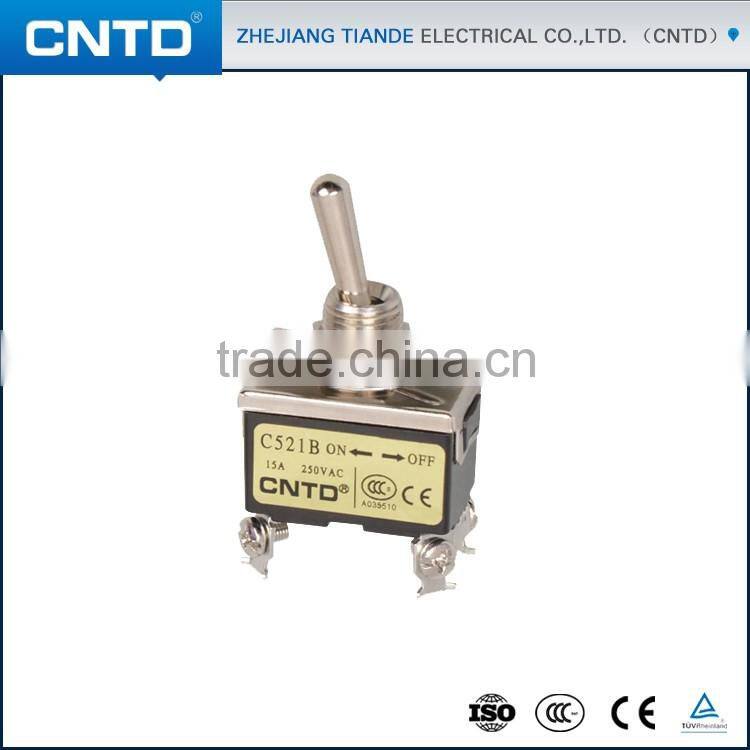 CNTD 12mm Mounting Hole Doubal Pole Single Throw ON-OFF Toggle Switch C521B