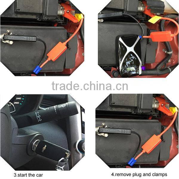 sunpow 8000mah lcd display 12v car jump starter and Car Power Station with CE/RoHS/FCC with Air compressor