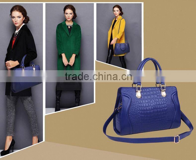 fashion wholesale women leather handbag, handbag factory