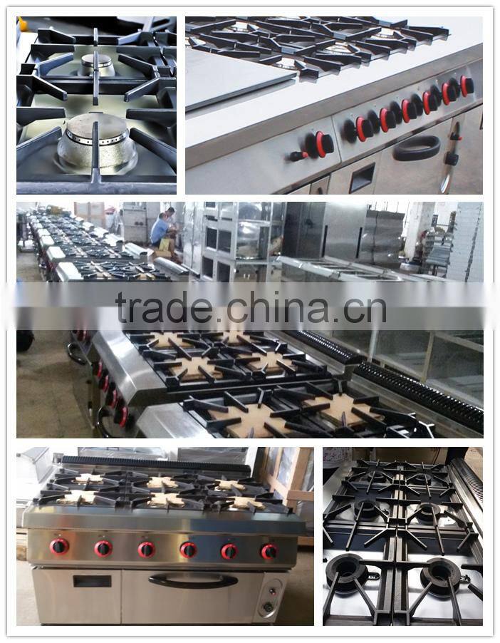 Idustrial gas range with 4 burner and gas oven