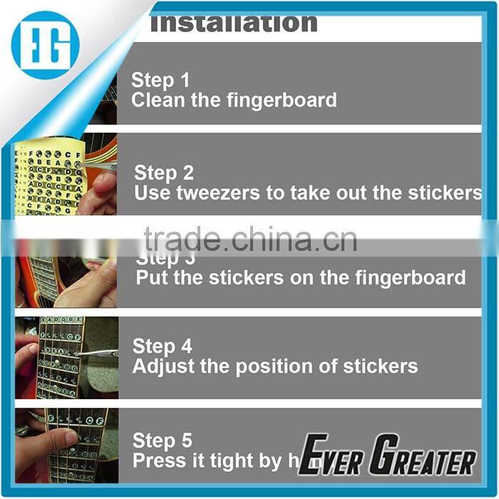 stickers for guitar trainer,Guitar Fretboard Note Decals Fingerboard Frets Map Sticker for Beginner Learner