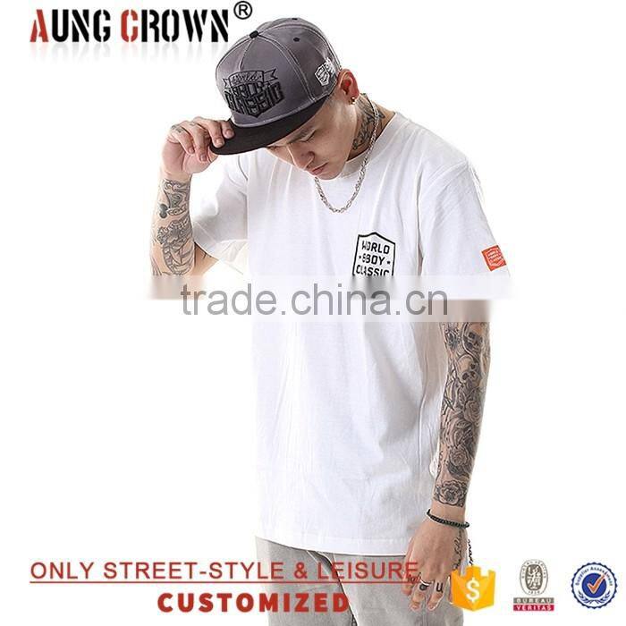 Hot Sale Fashion Promotion Men White T Shirt With Your Own Logo Made in China Oem
