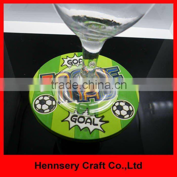 Fashion 3D 2D silicone die cut drink coasters