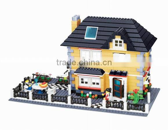 new educational intelligent toys villa building block