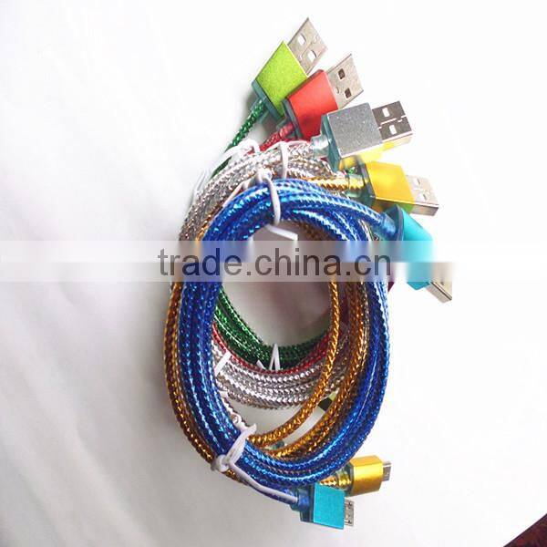 New fashion colorful perfume taste univerisal micro usb data transfer and chargering aluminum cable