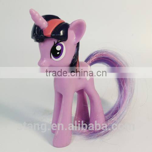 2014 Hot Sale Little Pony PVC Plastic Toys.With Nylon Tail.PVC Material Toys