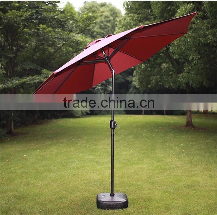 New 8ft 9ft Outdoor Aluminum Patio Crank Tilt Beach Umbrella