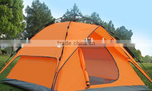 cheap sale alumium pole double fabric auto open 4 person tent