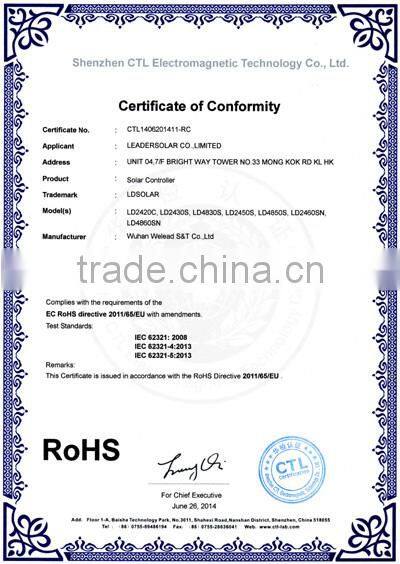 automatic 12v/24v solar panel voltage regulator 30a 40a 50a 60a