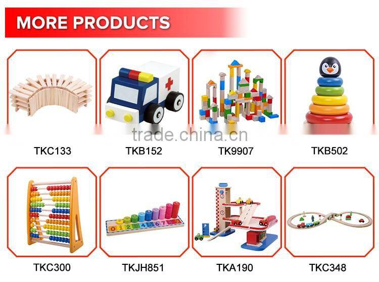 Educational geometric shape construction outdoor wooden building blocks toy