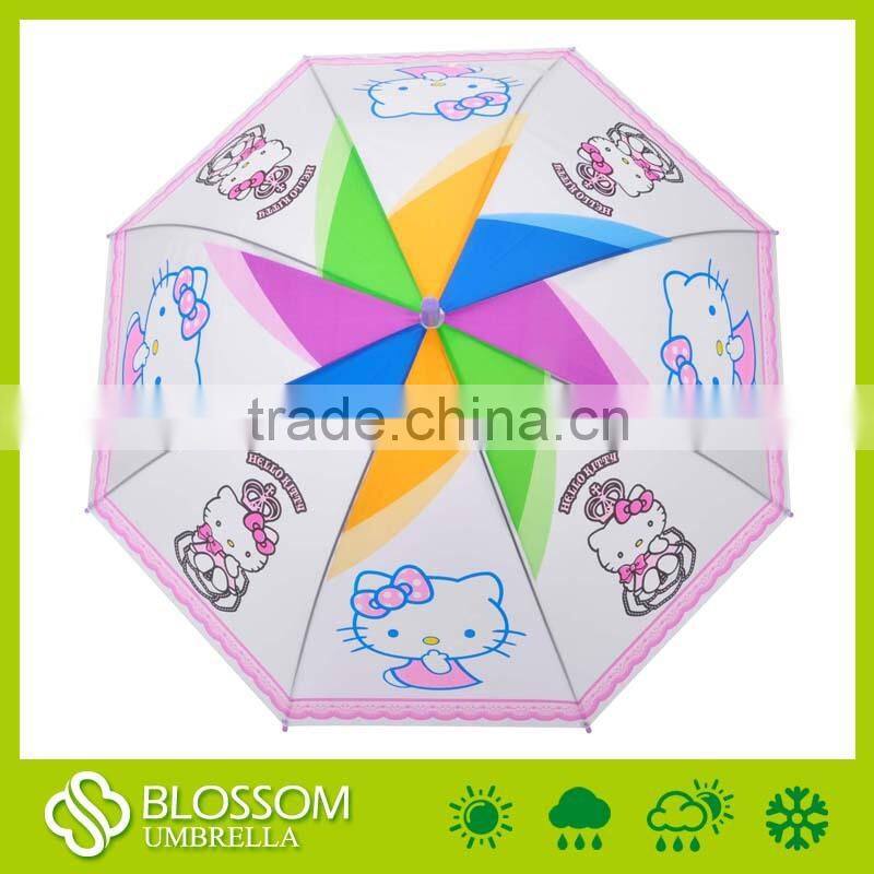 POE Automatic child umbrella,animal cat umbrella,lovely cat umbrella