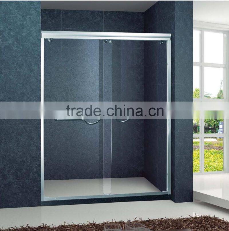 Aluminium Profile Double Sliding Door Tempered Glass Shower Screen(KD6011)
