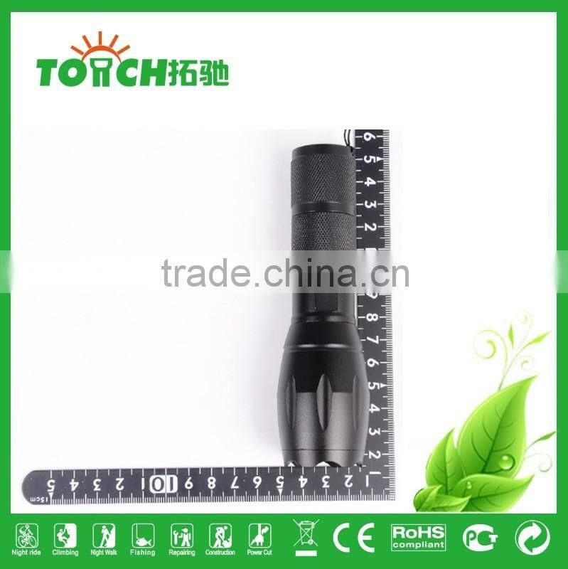 LED flashlight Rechargeable Super Waterproof 10W Cre e XML-T6 flashlight Zoomable with SOS Torch Light -8060