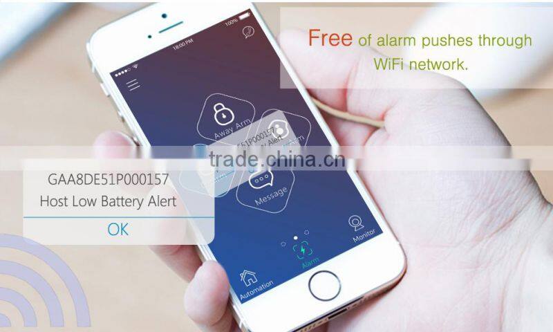 2016 home entertainment and protection WIFI wireless alarm system,workable with home appliances via App