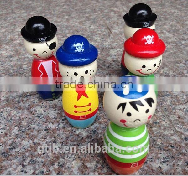 kids wood mini Bowling Ball and Pins Set