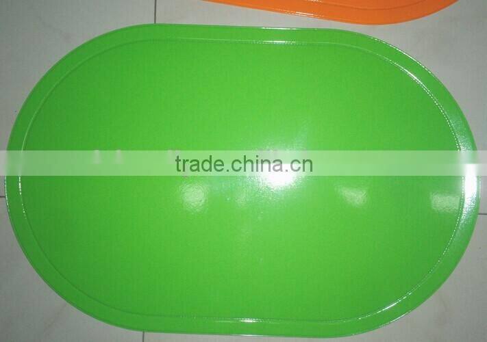 Non-slip Fish style eco-friendly PVC foaming cat bowl placemat waterproof backing