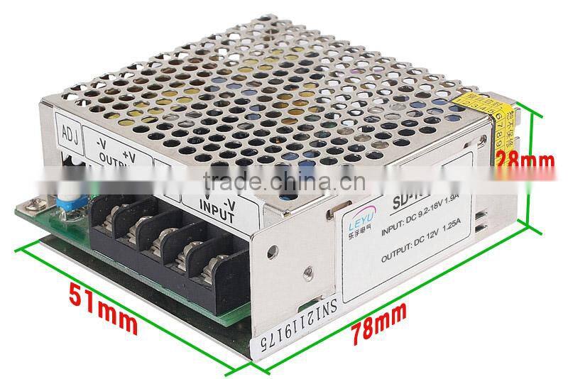 CE Rohs wenzhou 15w 12v dc dc converter