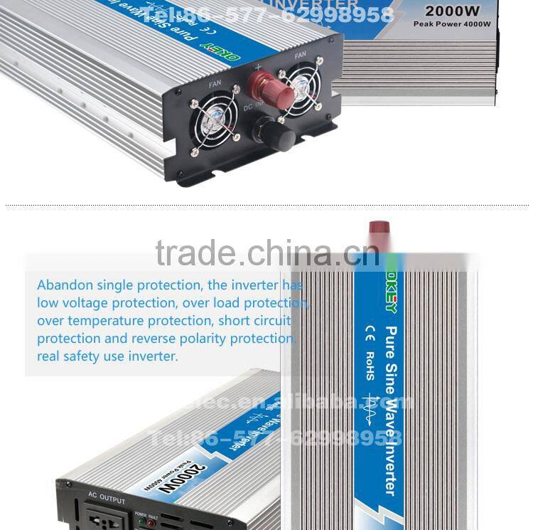 OPIP-2000-2-12 High efficiency DC to AC output pure sine power inverter 2000w