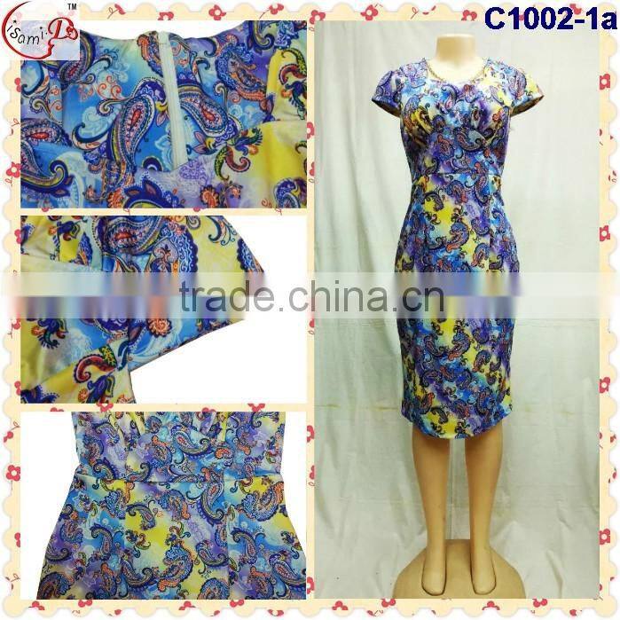C1002 newest fashion best selling African women's African kaftan Lady dress making you perfect and slim figure