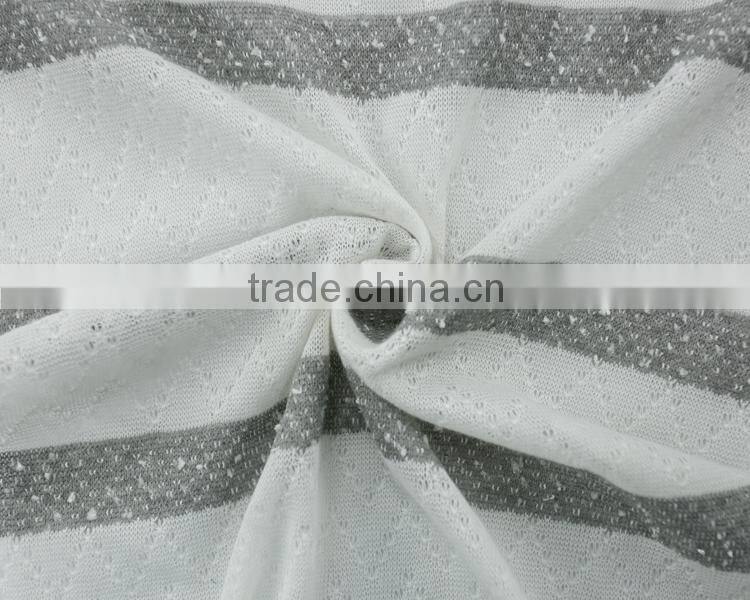Jiufan Textile 100% Polyester Fabric Fancy Fabric Hacci Knitting Fabric for Garment