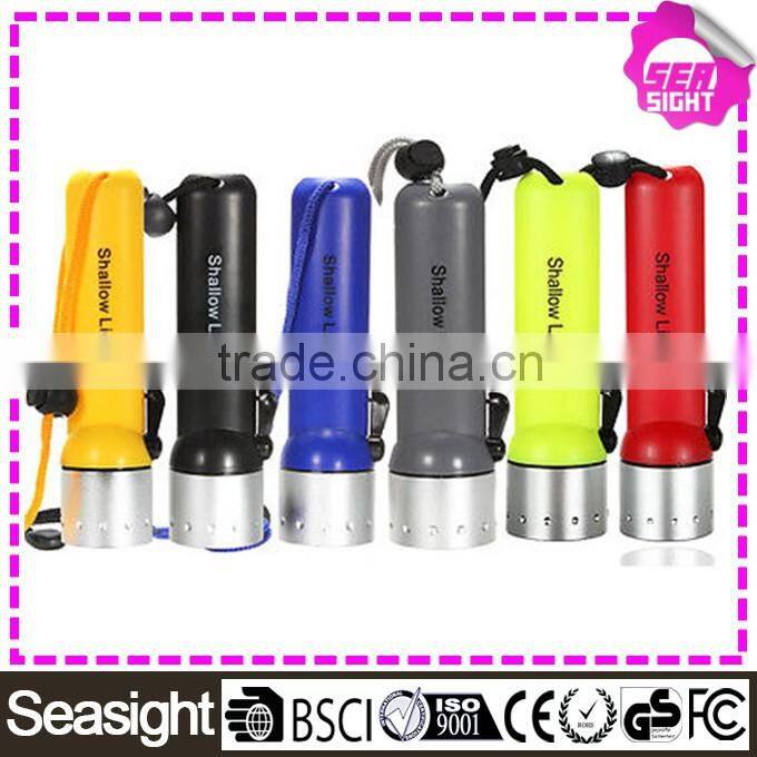 Diving powerful led flashlight, Yellow Waterproof T6 scuba led diving flashlight