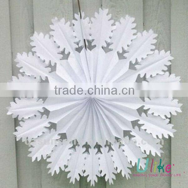 handmade paper snowflakes Christmas paper fan patterns big size snowflake