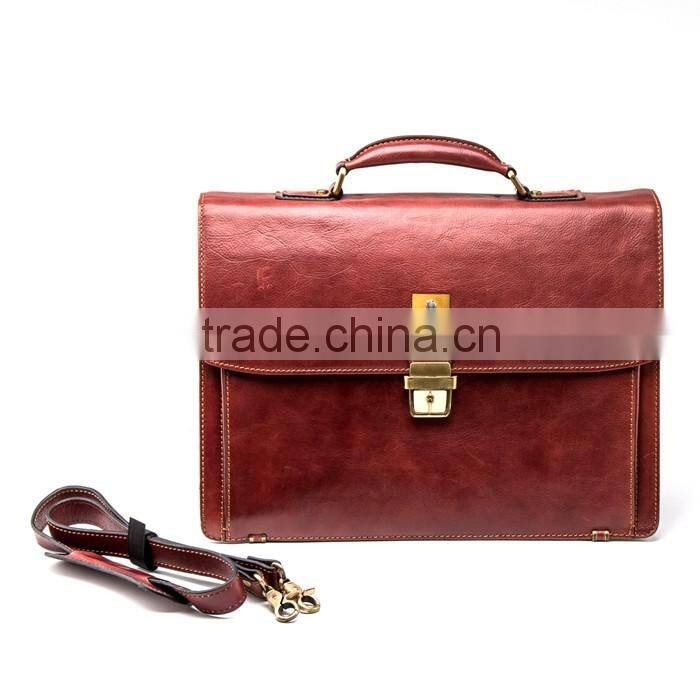Factory Direct Sales Buckled Best Selling Custom Printed New Style Men Briefcase Leather