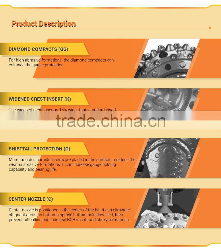 12-1/4inch Steel Tooth Tricone Bit IADC 217,6 5/8"API reg connection