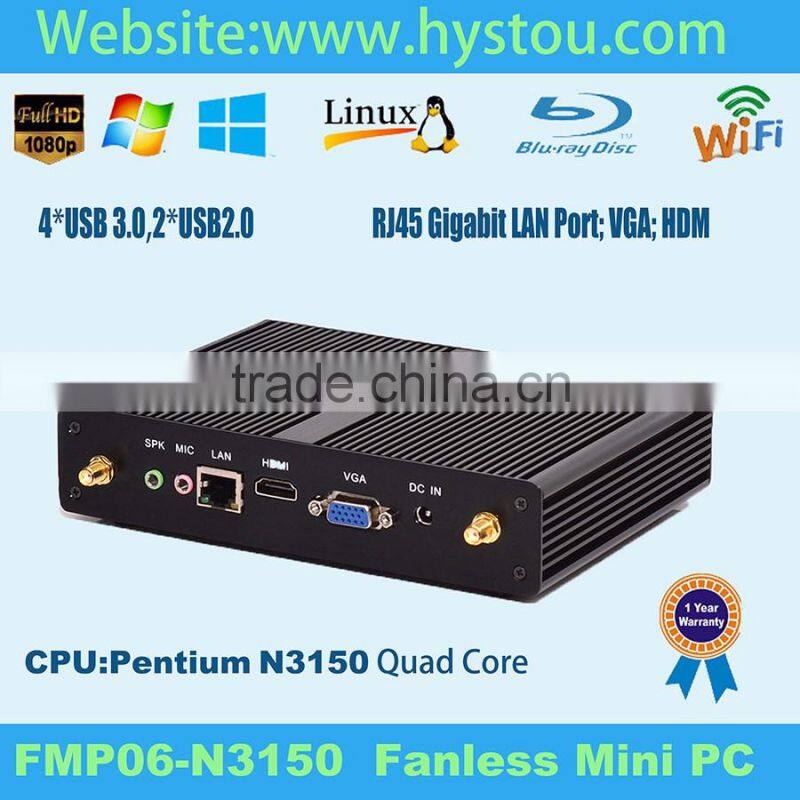 super mini laptop with celeron N3150 Quad core gaming compuInters l HD 1080P resolution 1*LAN +1*HDMI +4*USB3.0 +2*USB2.0