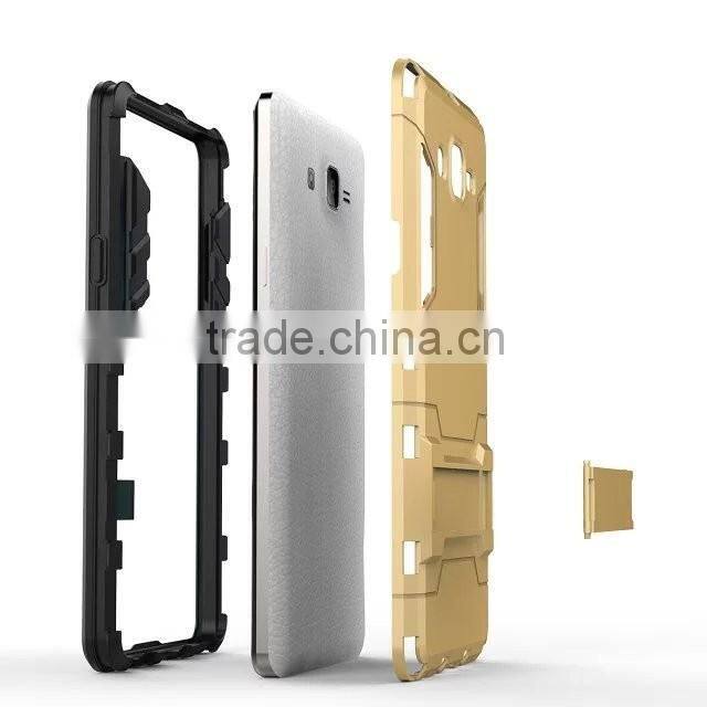 Hybrid Armor PC+Silicon Shockproof Kickstand Case For Galaxy On 7 G6000/On 5 g5500