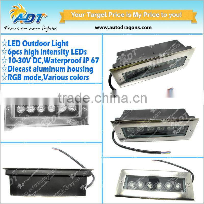 RGB mode Led worklight light bar with 6pcs high intensity leds in each unit