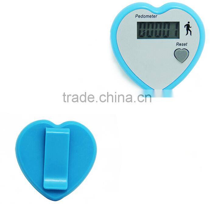 Heart Shape Single Function Step Counter Digital Pedometer