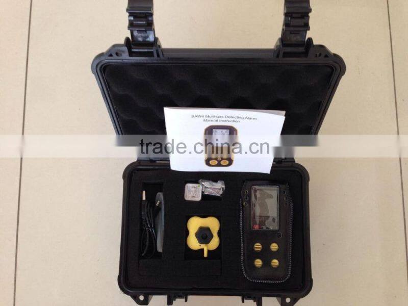 Data logging Infrared Multi 4 Gas Detector for CH4, CO2, CO, O2, gas monitor