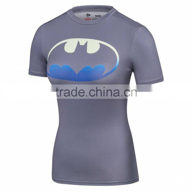 Women Avengers Dawn Of Justice Bat-man Vs Superman/Captain America/Wonder Women T Shirt Fitness Tee Tops