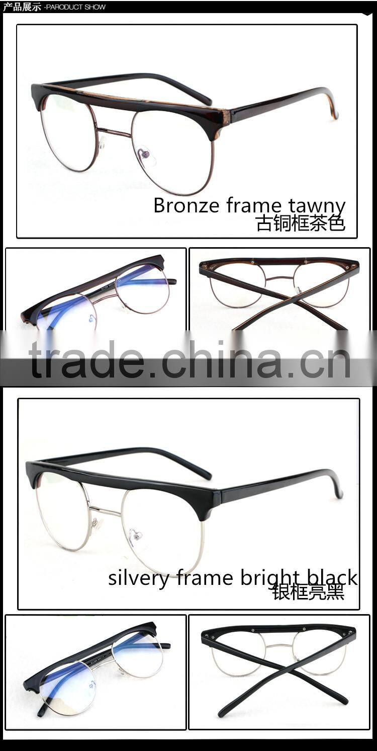 Optical eyewear Retro double beam coating myopia glasses