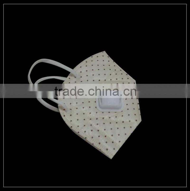 Yellow spunlace nonwoven fabric protective face mask with valve