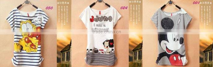 2013 Hot Selling New Design Mickey Mouse Printed T-Shirts/tees polo shirt women type short sleeve printed t-shirts