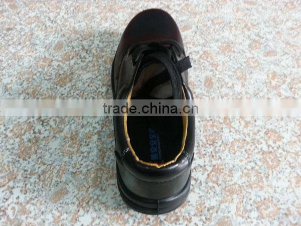 Low Heeled Smooth Cow Leather Administrative Safety Shoes