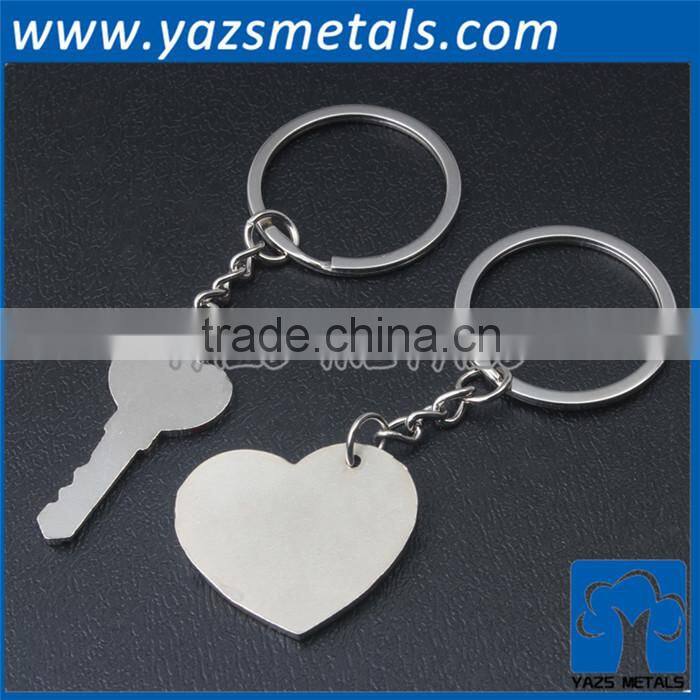 cute Custom metal couple keychain for lovers