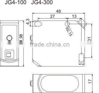 JG4-YZ100/JG4-YZ300 series laser sensors, laser photoelectric sensors, PNP/NPN, NO.NC, 12~24VDC Laser Sensor..