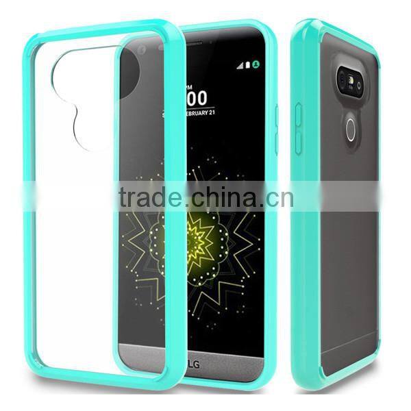 C&T Crystal Clear Hybrid Shockproof TPU Bumper with Clear Back Panel Cover Case for LG G5