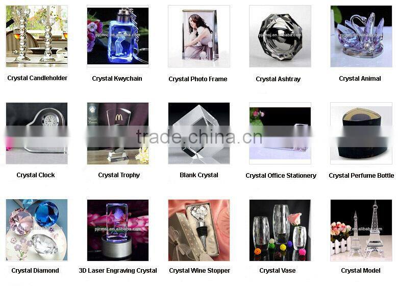 2015 Wholesale watercolor crystal teaport with cup, crystal tea set for home decoration