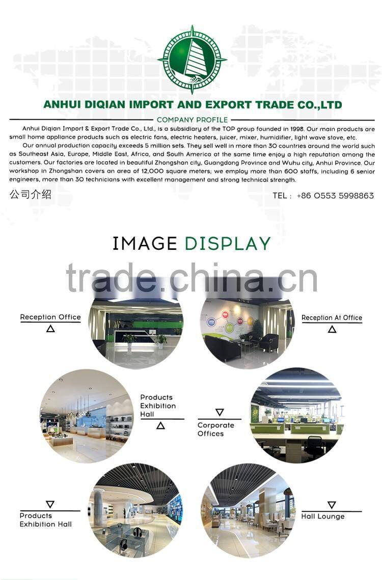 16 Inches White 220V 50HZ Stand Fan With brushless Motor In Mast 2016