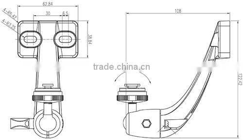 Car Monitor bracket Install the bracket in the position of in-vehicle rear view mirror